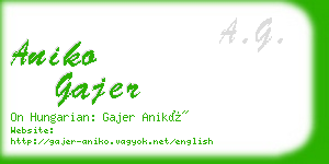 aniko gajer business card